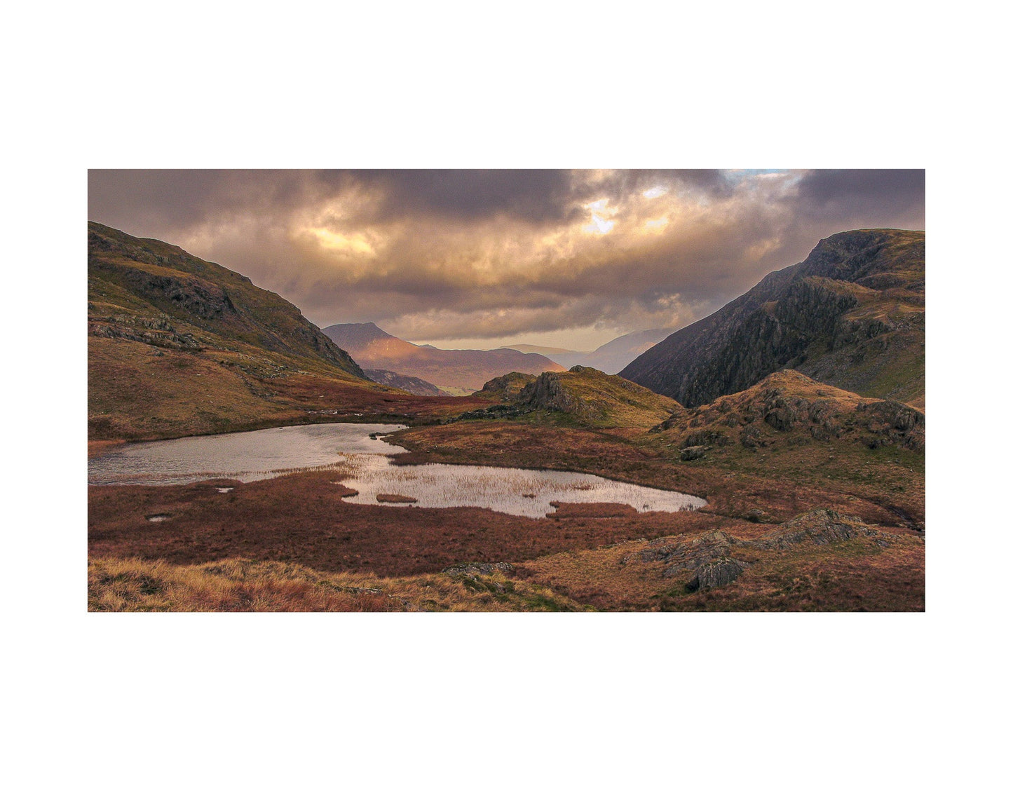 Fine art print of photograph Autumn, A Lonely Tarn by Bill Kenney