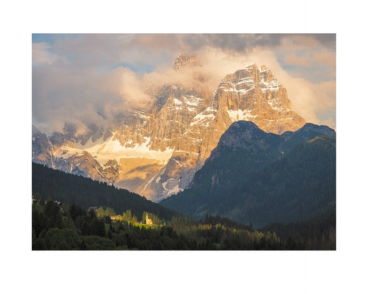 Fine art print of photograph Dolomites Sunset by Wiebe Gortmaker