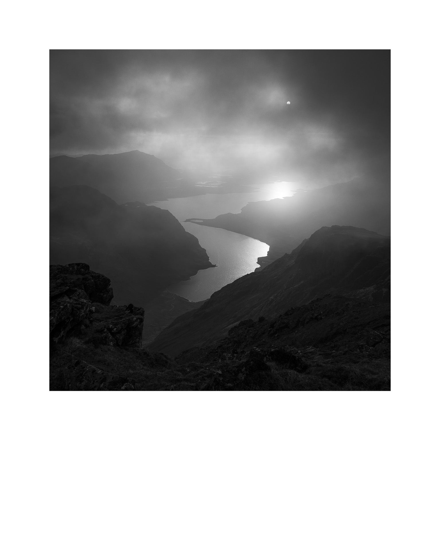 Fine art print of photograph Fionn Loch and Sun by Murray Livingston