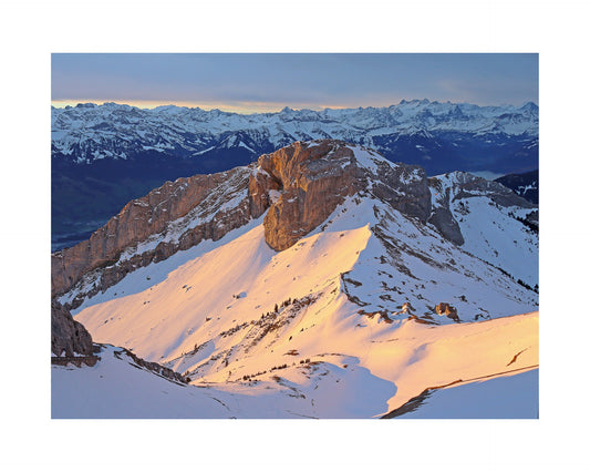 Fine art print of photograph Quand le Soleil Dit Bonjour aux Montagnes by Mary Payne